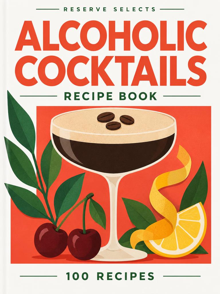 Alcoholic Cocktails Recipe Book cover